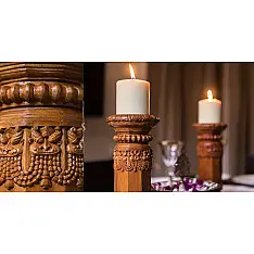 Karu ☘ Temple Pillar Lights { Wood } ☘ 6